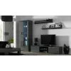 Conjunto de prateleiras de parede flutuantes Cama Meble SOHO, 2 prateleiras, 1250×200×200 mm, aglomerado de partículas, cinzento mate