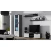 Conjunto de prateleiras de parede flutuantes Cama Meble SOHO, 2 prateleiras, 1250×200×200 mm, aglomerado de partículas, cinzento mate
