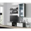 Conjunto de prateleiras de parede flutuantes Cama Meble SOHO, 2 prateleiras, 1250×200×200 mm, aglomerado de partículas, cinzento mate