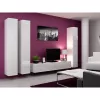 Armário de parede cama meble VIGO 180 — 1800×400×300 mm, branco/branco brilhante
