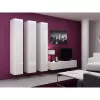 Armário de parede cama meble VIGO 180 — 1800×400×300 mm, branco/branco brilhante