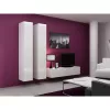 Armário de parede cama meble VIGO 180 — 1800×400×300 mm, branco/branco brilhante