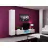 Armário de parede cama meble VIGO 180 — 1800×400×300 mm, branco/branco brilhante