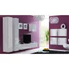 Armário de parede cama meble VIGO 180 — 1800×400×300 mm, branco/branco brilhante