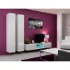Armário de parede cama meble VIGO 180 — 1800×400×300 mm, branco/branco brilhante