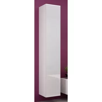 Armário de parede cama meble VIGO 180 — 1800×400×300 mm, branco/branco brilhante