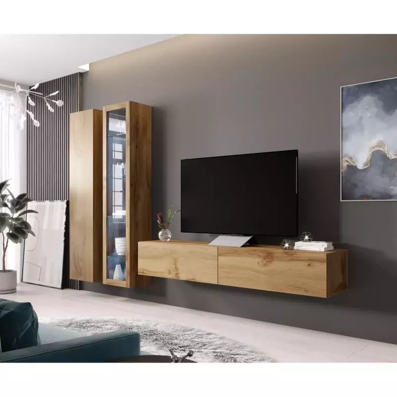 Armário de parede Cama Meble VIGO 180, 1800×400×300 mm, carvalho Wotan