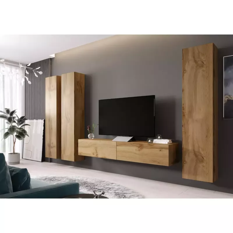 Armário de parede Cama Meble VIGO 180, 1800×400×300 mm, carvalho Wotan