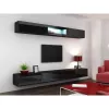 Armário de parede cama meble VIGO 90 — 900×350×320 mm, preto/preto brilhante