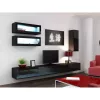 Armário de parede cama meble VIGO 90 — 900×350×320 mm, preto/preto brilhante