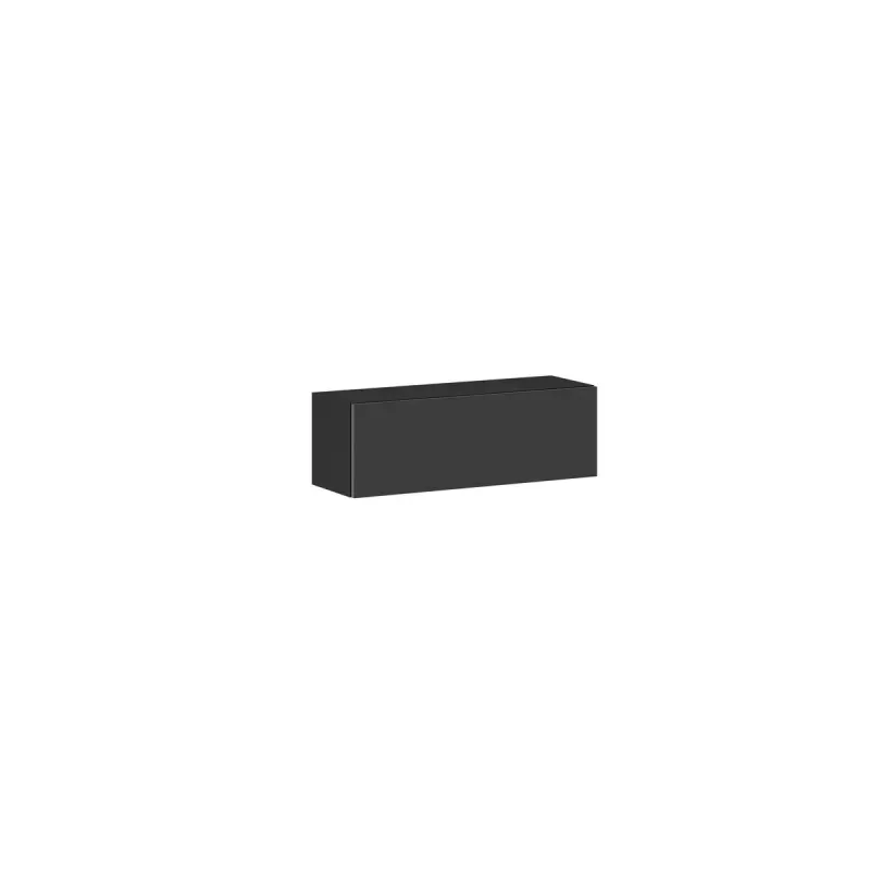 Armário de parede cama meble VIGO 90 — 900×350×320 mm, preto/preto brilhante