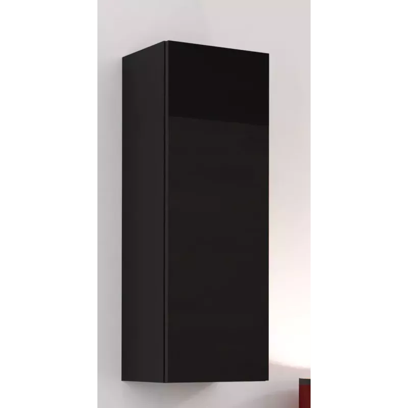 Armário de parede cama meble VIGO 90 — 900×350×320 mm, preto/preto brilhante