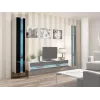Estante de parede cama meble VIGO NEW 180×40×30 cm branco/preto brilhante