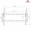 Suporte de parede para TV MACLEAN MC-605, suporte fixo inclinável, VESA 75x75–600x400, até 55 kg, para ecrãs de 32–80 polegadas
