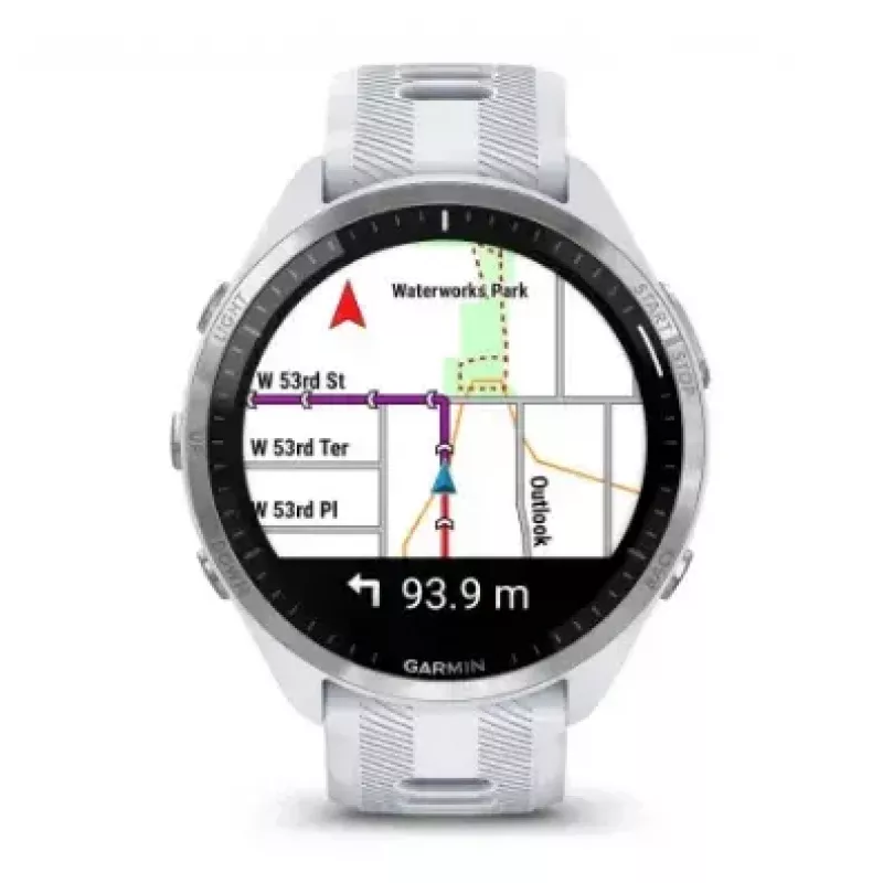 Garmin Forerunner 965 smartwatch, 47 mm, AMOLED de 1,4 polegadas, 32 GB, GPS, branco