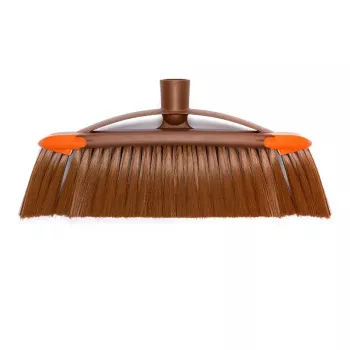 Vassoura de interior VILEDA modelo 136082 com cerdas de plástico macias/duras e cabo, bronze