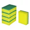 Esponja de louça VILEDA Tip-Top pack de 5, esponjas retangulares em fibra 70×90×30 mm, amarelas