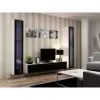 Suporte de TV cama meble VIGO 180 — 1800×400×300 mm, tampo branco, estrutura branca, aglomerado