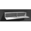 Suporte de TV cama meble VIGO 180 — 1800×400×300 mm, tampo branco, estrutura branca, aglomerado