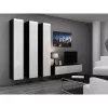 Suporte de TV cama meble VIGO 140 — 1400×400×300 mm, superfície em aglomerado, preto/branco brilhante
