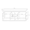 Cama Meble SOHO 180 móvel de TV, branco / branco brilhante