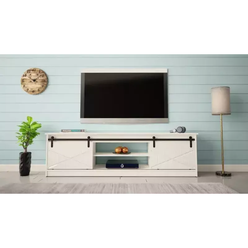 Móvel de TV Cama Meble GRANERO RTV 200x56,7x35 cm — tampo branco, corpo em aglomerado