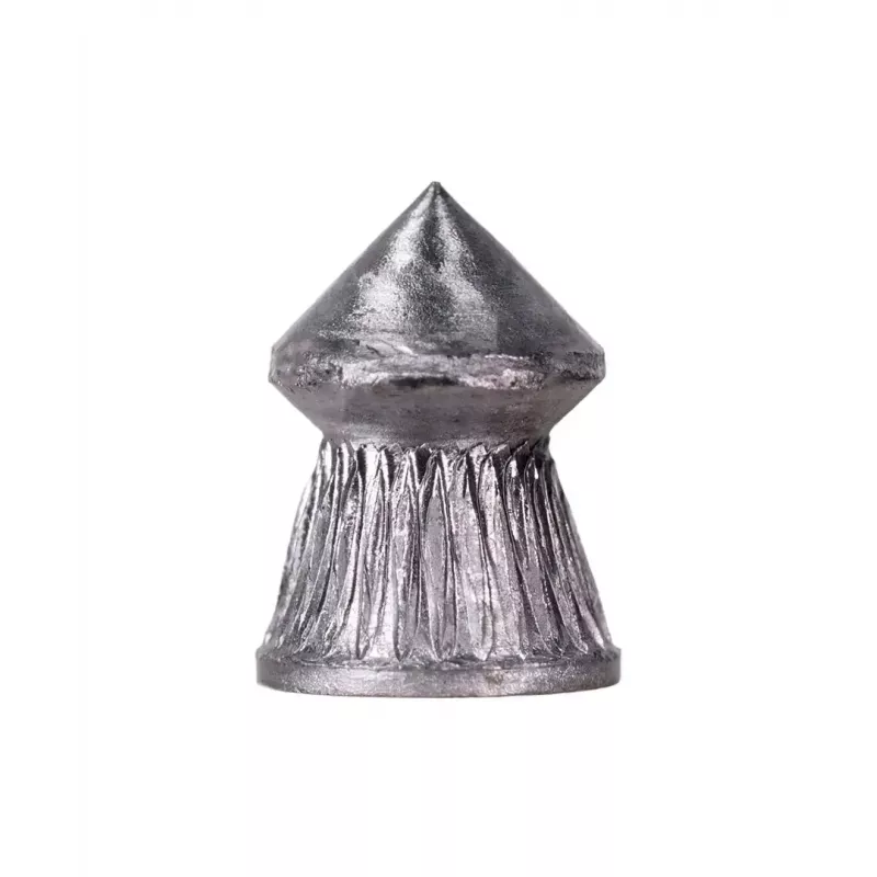 Diabolo para carabina de ar RANGER CLAS03.45.500 — diabolo 4,5 mm, ponta aguçada com ranhuras, 500 unid. em distribuidor de alumínio