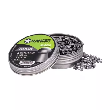 Diabolo para carabina de ar RANGER 4,5 mm Diabolo Professional Doom, 0,54 g, 500 unid., distribuidor de alumínio