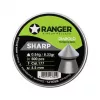 Esferas diabolo RANGER PRORO.45.500.S — diabolo 4,5 mm ponta aguçada, 500 unid., distribuidor de alumínio