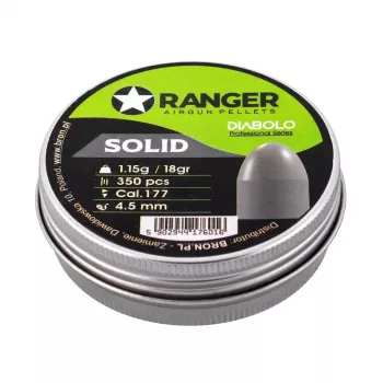 Chumbos diabolo para carabina de ar RANGER PRORO 4,5 mm (0.177) 1,15 g – 350 disparos em recipiente de alumínio
