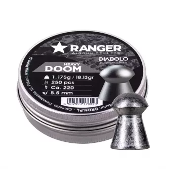 Diabolos RANGER PRORO.55.250.DH Diabolo 5,5 mm, 250 unid., cor prateada, distribuidor de alumínio