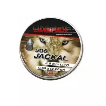 Esferas para pistola de ar UMAREX Jackal 4,5 mm ponta aguçada com ranhuras, chumbo, 0,53 g — 500 unid.
