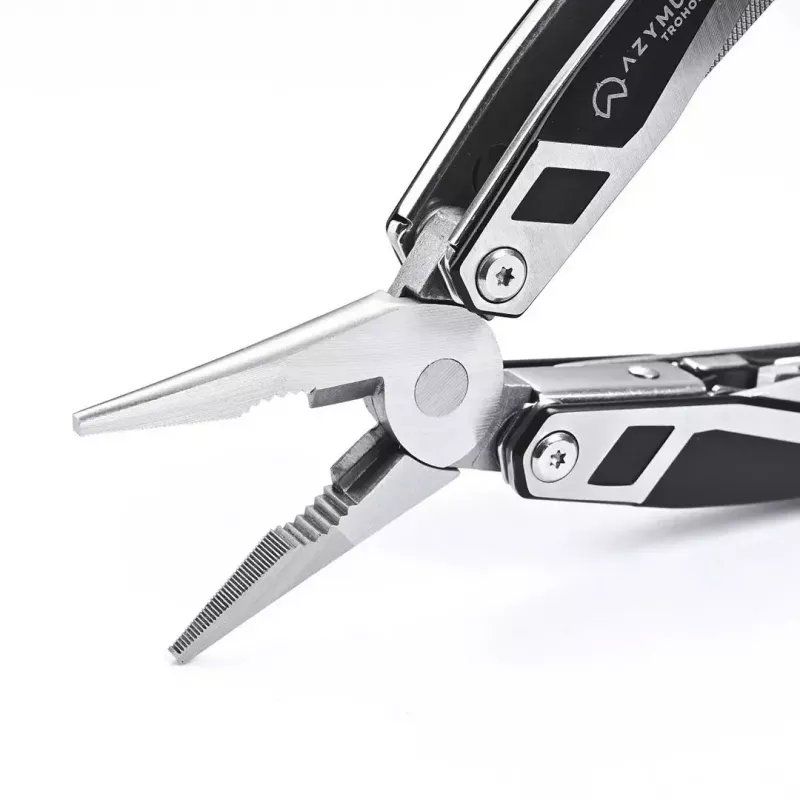 Multiferramenta AZYMUT Trohon H-P2010121 — alicate tamanho grande em aço inoxidável com 12 ferramentas, 8 bits, fechada 10,5 cm, 381 g