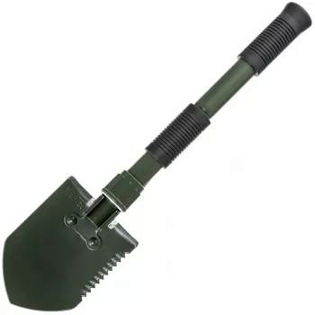 Pá dobrável Mil-Tec Mini II — ferramenta de sapa compacta, comprimento 405 mm, lâmina 100 mm, 560 g, dobrável (15,5 x 10 x 6,5 cm)
