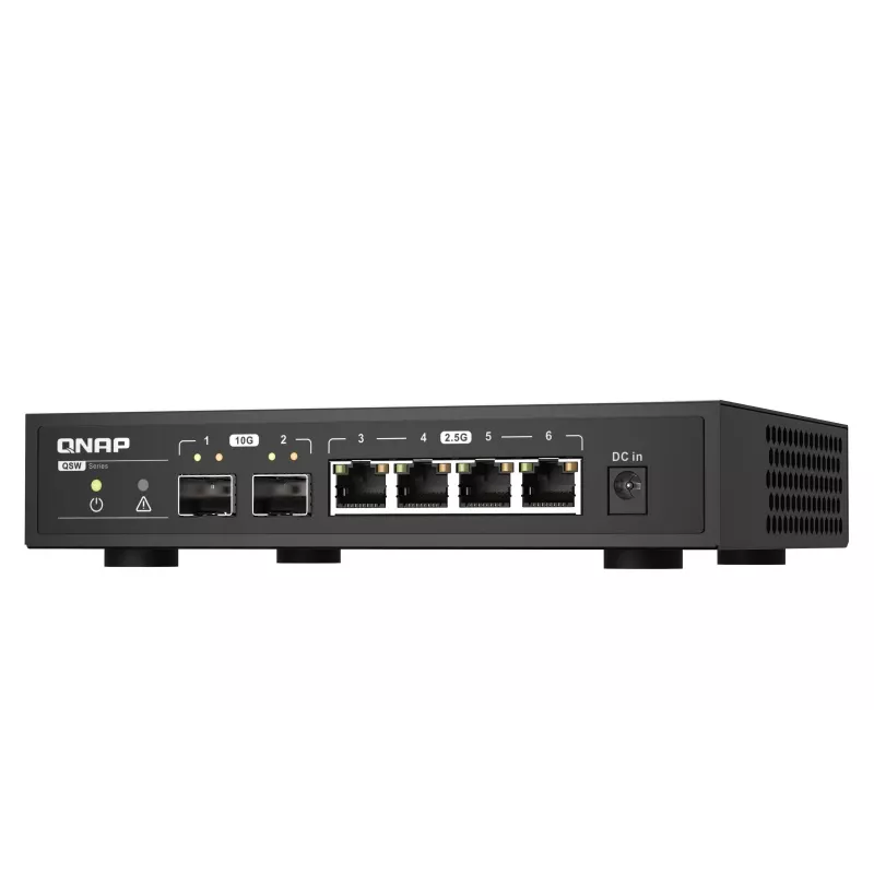 QNAP QSW-2104-2S switch de rede não gerido 2.5G Ethernet preto
