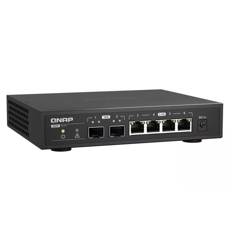 QNAP QSW-2104-2S switch de rede não gerido 2.5G Ethernet preto