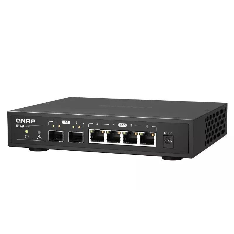 QNAP QSW-2104-2S switch de rede não gerido 2.5G Ethernet preto