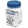 Conjunto de porcas gaiola INTELLINET 711081 — caixa em plástico, prateado, conjunto de montagem, 10 g