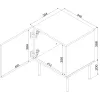 Mesa de cabeceira Cama meble SIENA 44,5×40×59 cm, cashmere mate, MDF e aglomerado, conjunto de 2