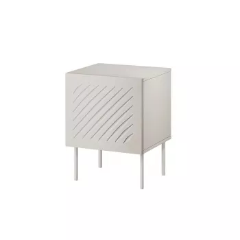 Mesa de cabeceira Cama meble SIENA 44,5×40×59 cm, cashmere mate, MDF e aglomerado, conjunto de 2