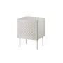Mesa de cabeceira Cama meble SIENA 44,5×40×59 cm, cashmere mate, MDF e aglomerado, conjunto de 2