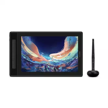 Mesa digitalizadora HUION Kamvas Pro 13 — ecrã QLED IPS 13,3 polegadas 2560×1600, área de trabalho 286,5×179 mm, 8192 níveis de pressão, 5080 lpi