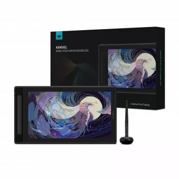 Mesa digitalizadora HUION Kamvas Pro 16 GT1602 39,8 cm (15,7 polegadas) ecrã IPS 2.5K, 8192 níveis de pressão, 8 teclas programáveis, USB-C/HDMI