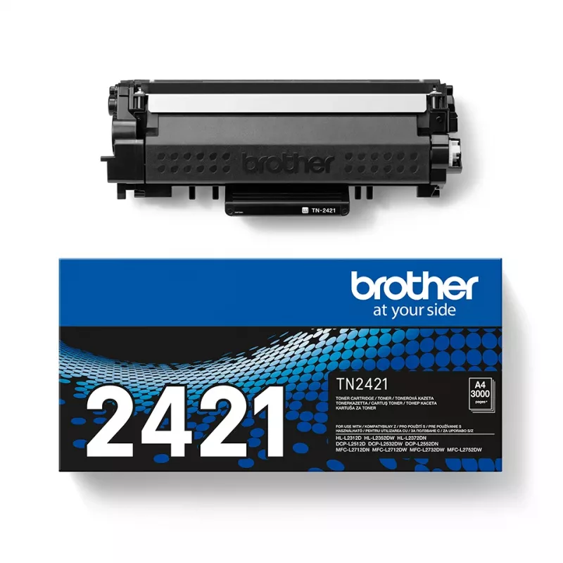 Toner Brother TN-2421 preto, toner laser original, 1 unid., compatível com impressoras Brother