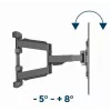 Gembird WM-75ST-01 suporte de parede articulado para TV de 32–75 polegadas, VESA 600×400, máx. 45,5 kg, inclinação -5°–8°, rotação ±50°, aço, preto