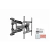 Gembird WM-75ST-01 suporte de parede articulado para TV de 32–75 polegadas, VESA 600×400, máx. 45,5 kg, inclinação -5°–8°, rotação ±50°, aço, preto