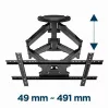 Gembird WM-75ST-01 suporte de parede articulado para TV de 32–75 polegadas, VESA 600×400, máx. 45,5 kg, inclinação -5°–8°, rotação ±50°, aço, preto