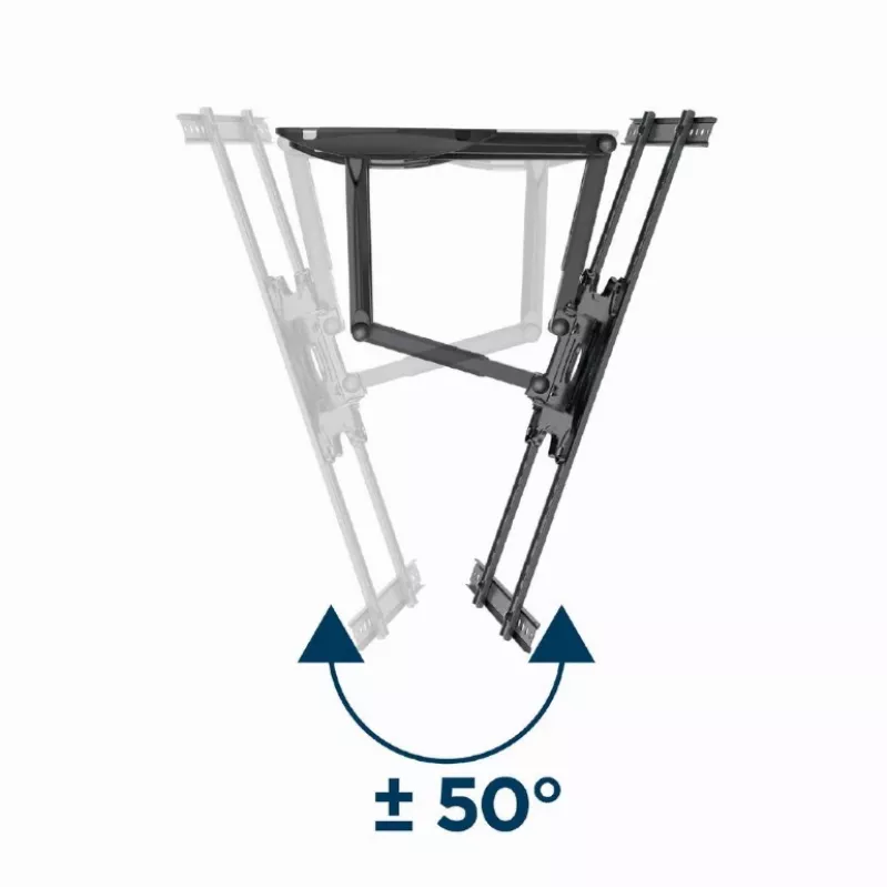 Gembird WM-75ST-01 suporte de parede articulado para TV de 32–75 polegadas, VESA 600×400, máx. 45,5 kg, inclinação -5°–8°, rotação ±50°, aço, preto