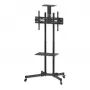 Suporte móvel para TV e monitor MANHATTAN 461238, móvel, preto, altura 1803 mm, VESA 200x200–600x400, máx. 50 kg