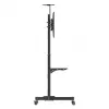 Suporte móvel para TV e monitor MANHATTAN 461238, móvel, preto, altura 1803 mm, VESA 200x200–600x400, máx. 50 kg